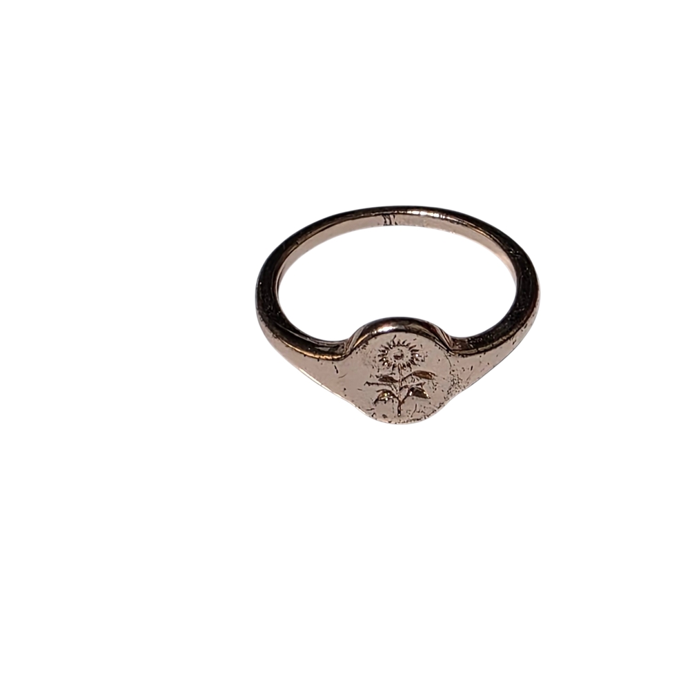 Rose Silver Floral Ring